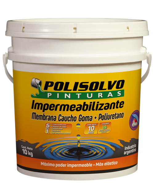 Membrana Caucho Goma + Poliuretano Polisolvo